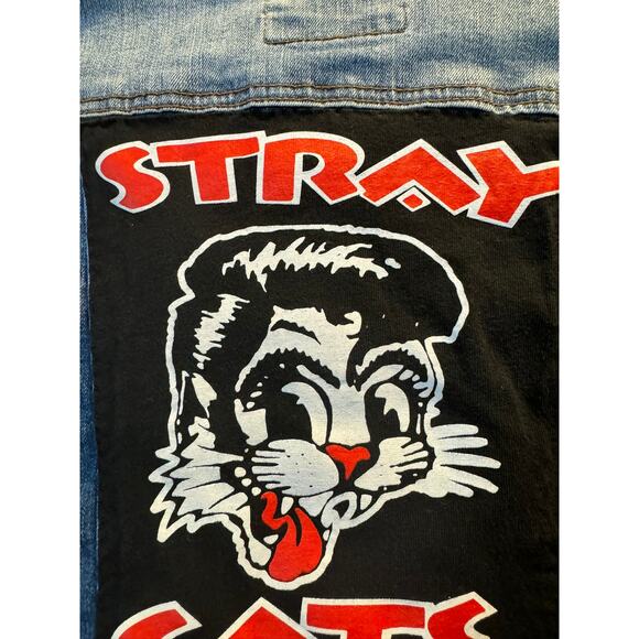 Stray Cats Kids Rockabilly Denim Jacket-SIZE 14 - Picture 3 of 6